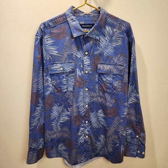 Tommy Bahama men's Tropical Print long Sleeves button Down Shirt size XL - Picture 1 of 12